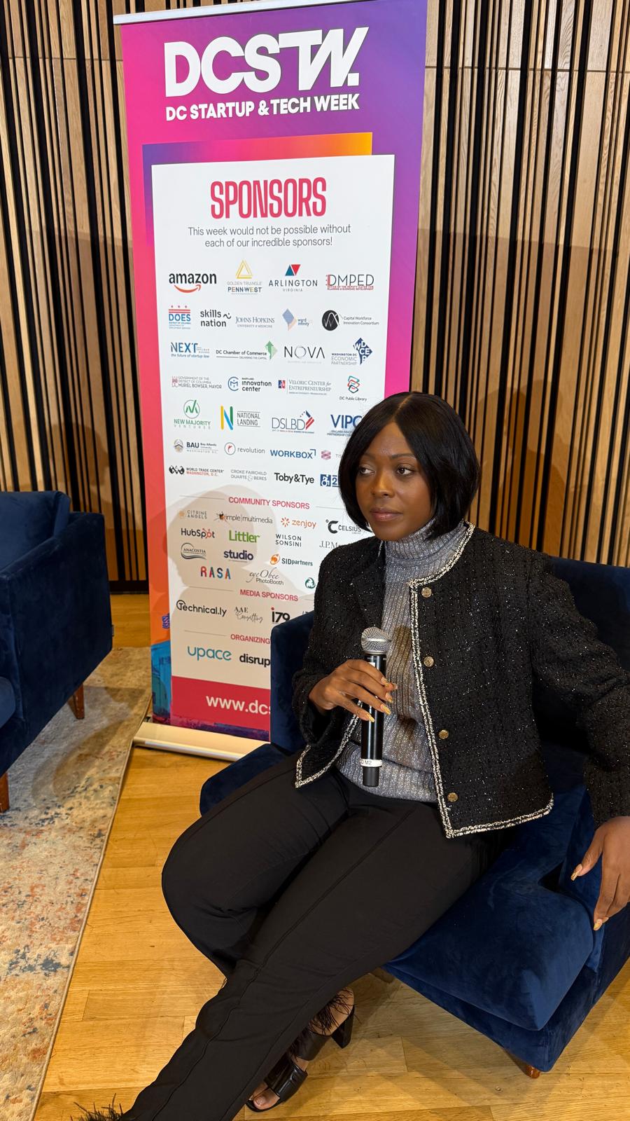 Jeneba Wint speaking at DC Startup & Tech Week